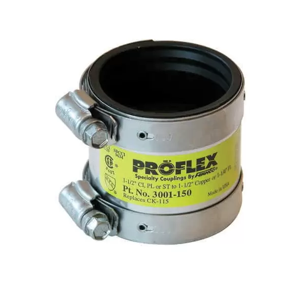 Sch. 40 PVC Coupling 2 in. Cast Iron/Plastic/Steel x Copper 3001 Series Shielded | 3001-22
