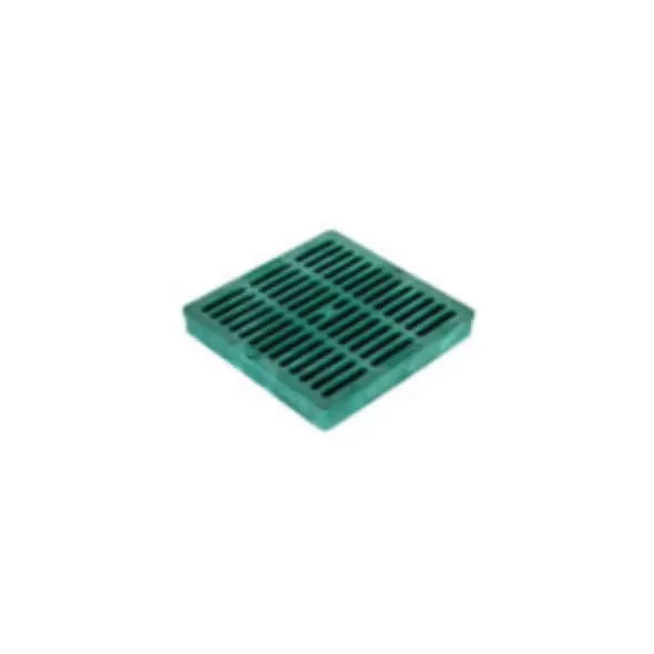 12" x 12" Square HDPE Green Drainage Grate | RBDDG12SFG