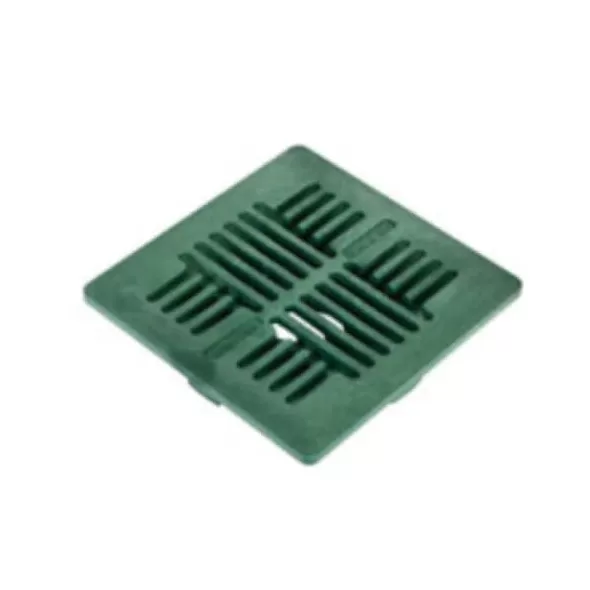 6" x 6" Square HDPE Green Universal Drainage Grate | RBDDG7USG