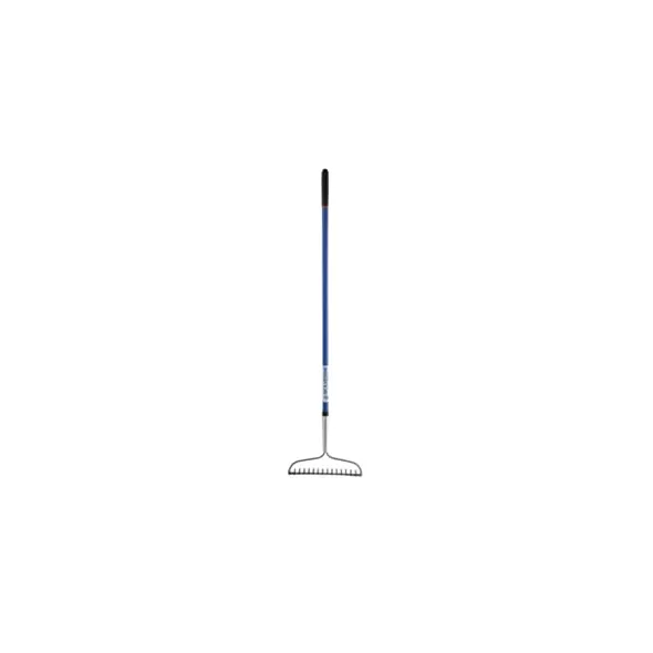 60" Blue Fiberglass Handle 16 Tine Bow Rake | WLVF60FBR16