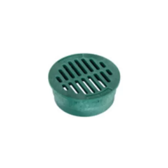 4" Round HDPE Green Drainage Grate | RBDDG4RFG