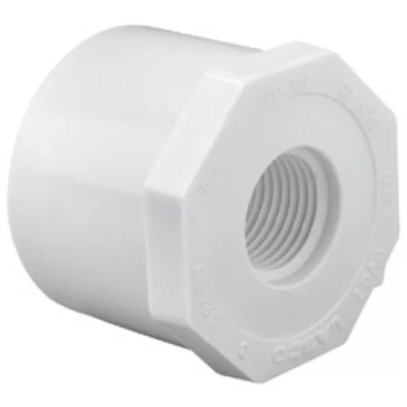 Sch. 40 PVC Reducing Bushing 1/2" x 1/8" Spigot x FPT | 438-071