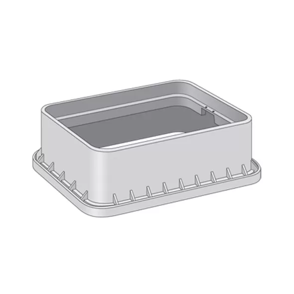 Valve Box Extension Only, 6" Rectangular Black Standard