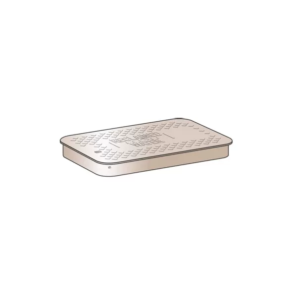 Valve Box Lid Only, Rectangular Brown Mulch Control Valve Standard