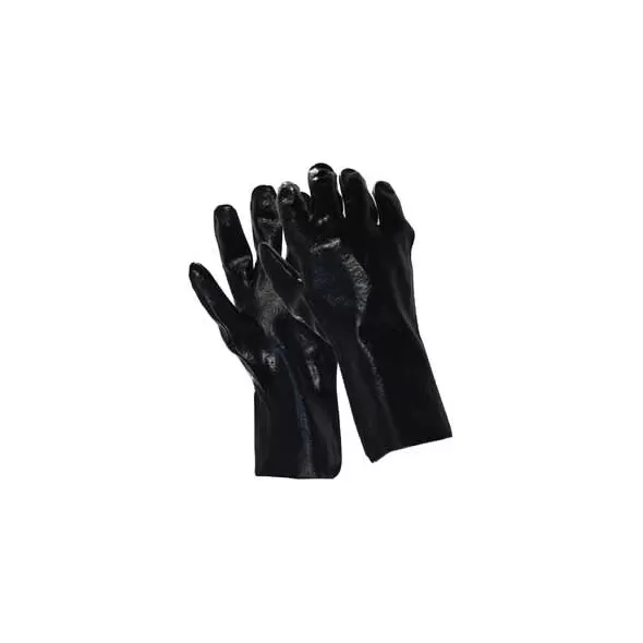 Work Gloves, One Size Fits All PVC Black