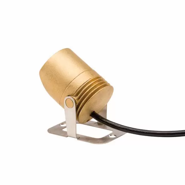 Underwater Light, 2 W 2700K Integrated LED Natural Brass Die-Cast C360 Brass Zoning