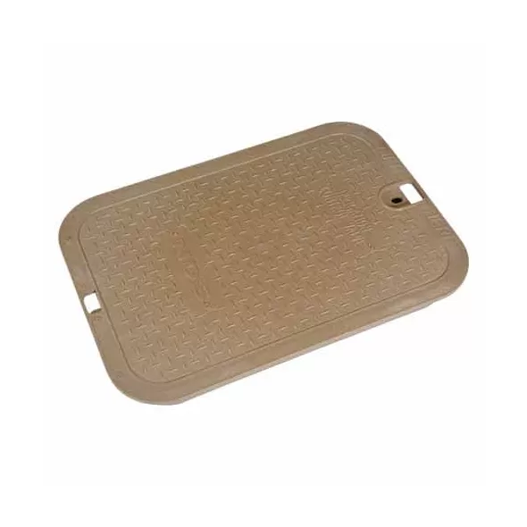 14" x 19" Rectangular Sand Irrigation Control Valve Standard Overlapping Valve Box Cover Only | NDB113CSAND