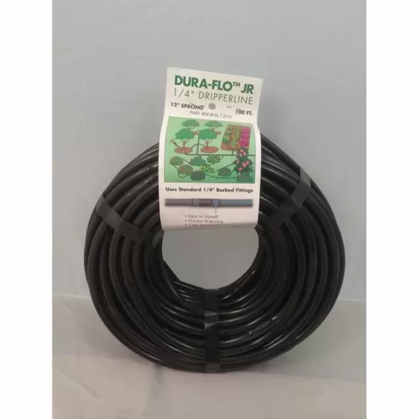 NDS Dripline, 1/4" X 100' 0.5 Gph 12" Space Black | SFJR-BL-12-01