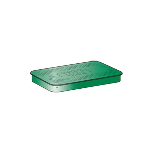 Valve Box Lid Only, Rectangular Green Control Valve Standard T-Top