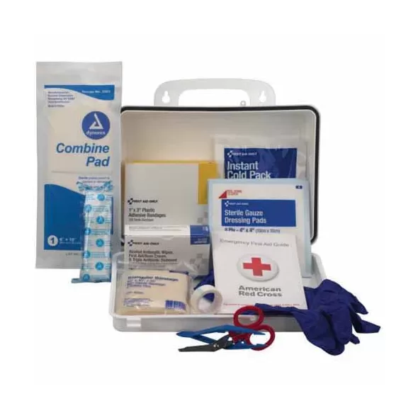 First Aid Kit, 19" x 16" x 11" 25-People Plastic