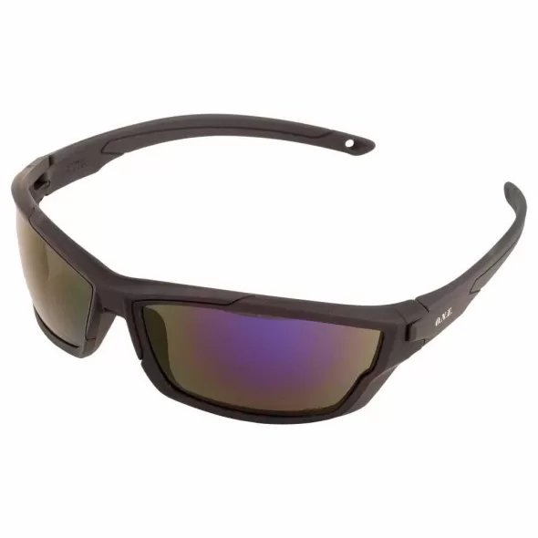 Safety Glasses, Blue Mirror Lens High Impact Outride