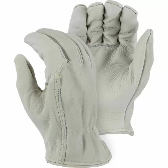 Gloves, Medium 1200 Series Leather Grain Cowhide Kevlar Sewn Premium A-Grade