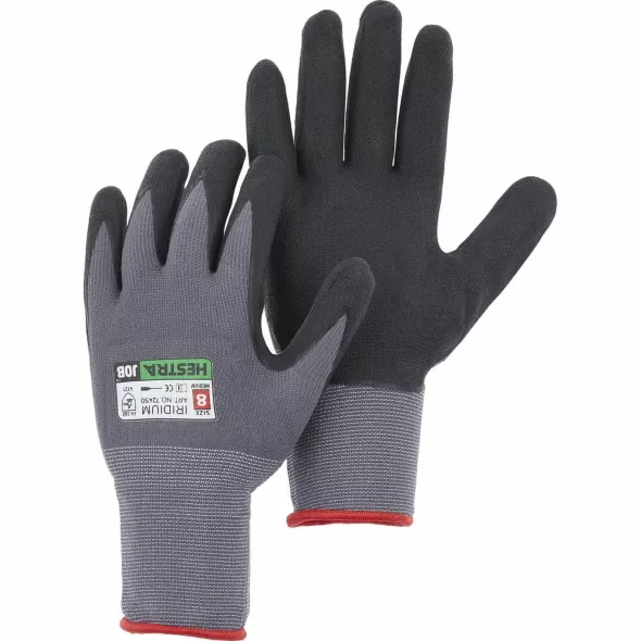 Work Gloves, Extra Large Iridium Nitrile Foam Dipped Oil and Dirt Resistant Black