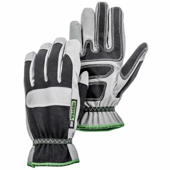 Work Gloves, Large Anton Synthetic Suede Black/Gray