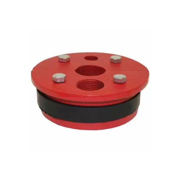 5" x 1-1/4" Painted Cast Iron Split Top Plate Single Drop Pipe Well Seal | MRLWS500125