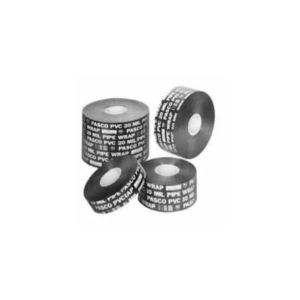 100' x 4" PVC Black Printed Pipe Wrap Tape | PAS9054