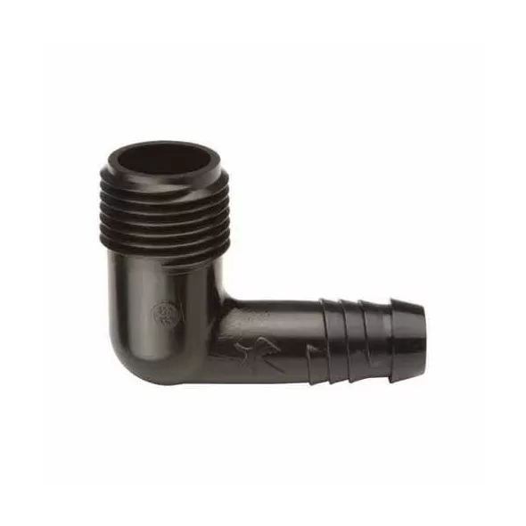 Rain Bird Elbow, Mnpt X Barb Plastic SB Series 90° Spiral | A46010