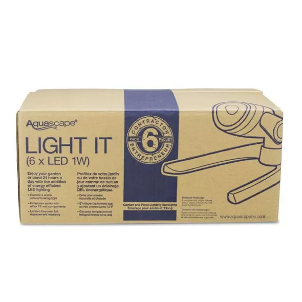 1 W 3000K LED Die-Cast Metal Housing 45 Lumens 6/Pack Spot Light | AQS84045
