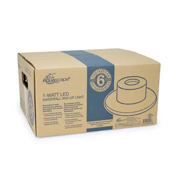 1 W 3000K LED Die-Cast Metal Housing 6/Pack Waterfall and Up Light | AQS84046