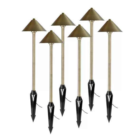 3 W 2700K LED Brass Dome Top 6/Pack Landscape Light | AQS84066