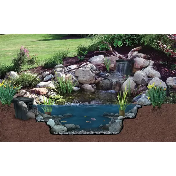 16" Spillway Oasis Series Filterfall, 1-1/2" Fipt, 21-1/2" x 19-1/2" x 17-3/4", 1000 To 3900 gph | Awgbf1600