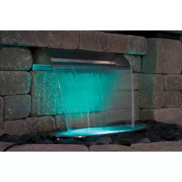 1-1/2" FIPT 36" x 8-1/2" x 4" 3600 gph Copper 304 Stainless Steel Spillway | AWGCS36