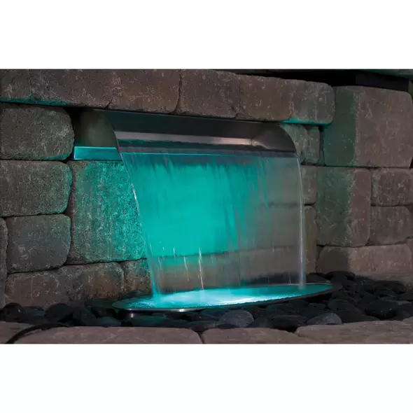 1-1/2" FIPT 24" x 8-1/2" x 4" 2400 gph Stainless 316 Stainless Steel Spillway | AWGSS24316