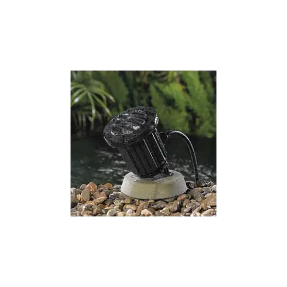 20 W Ceramic MR-16 Halogen Standard Black Injection Molded Glass-Reinforced Ryton Landscape 5217 Series with Grate Underwater Light | VISUW5217B