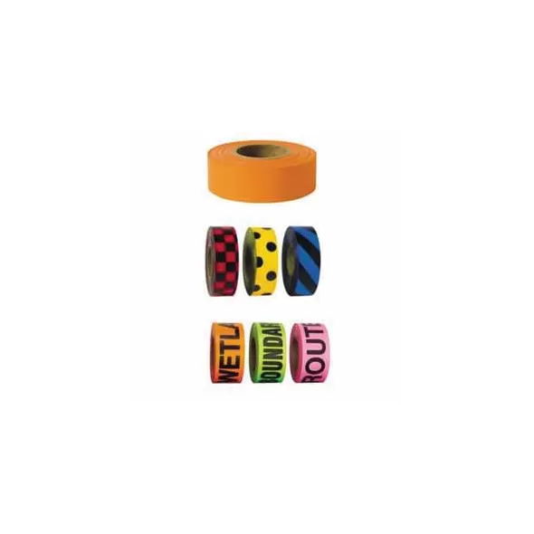300' x 1-3/16" PVC Yellow Taffeta Standard Solid Color Roll Flagging Tape | TAPYELLOWRL