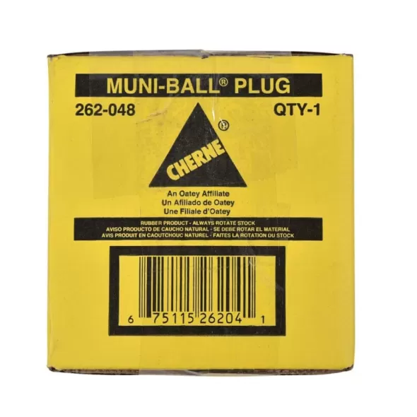 4" Black Natural Rubber Muni-Ball Plug | CHR262048