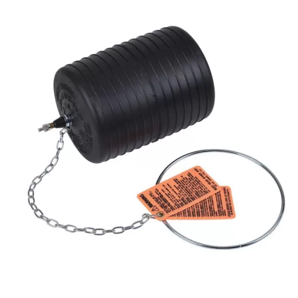 6" Black Natural Rubber Plumbing Test-Ball Plug | CHR270067