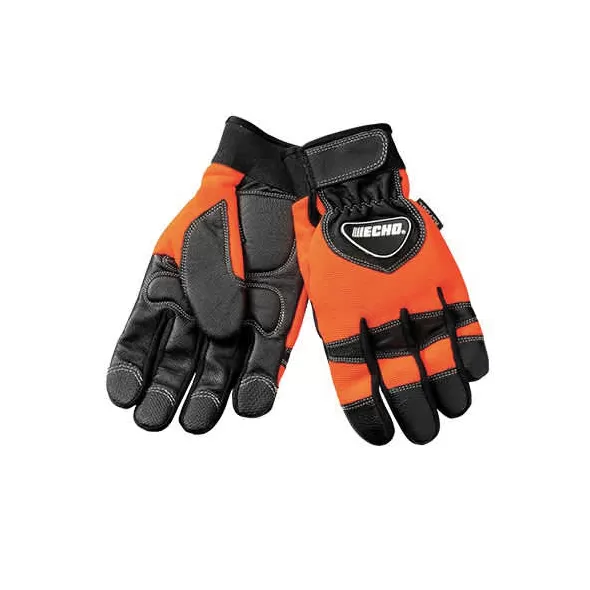 Extra Large Leather/Kevlar/Polyester Black/Orange Chain Saw Gloves | ECH99988801601