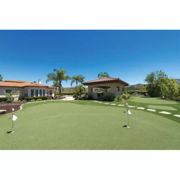 15' 0.6235" Pile Field Green/Olive Green Blade Golf Green/Olive Green Yarn Artificial Putting Grass Turf | EZTEZPUTT2