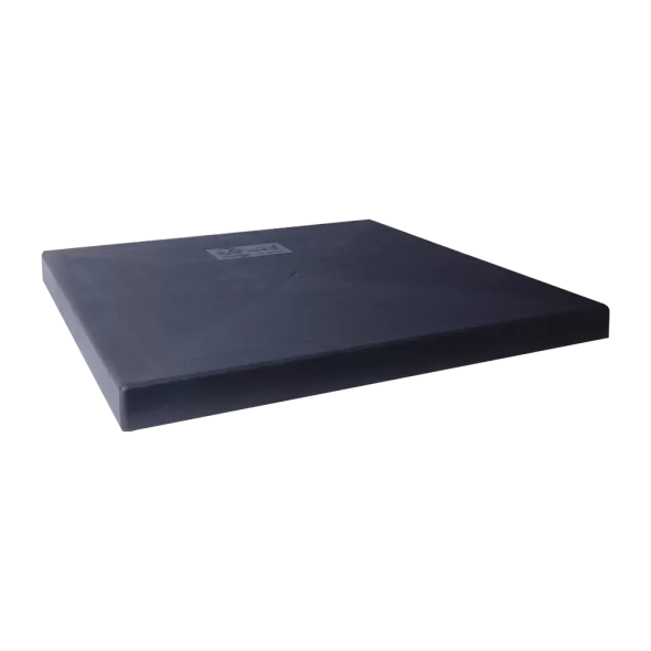 24" L x 24" W x 2" THK Polypropylene Black Equipment Pad | MTLPADPL