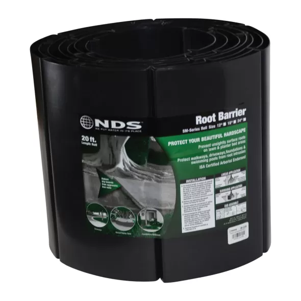 NDS Root Barrier Roll, 20' Black HDPE | SM-1220