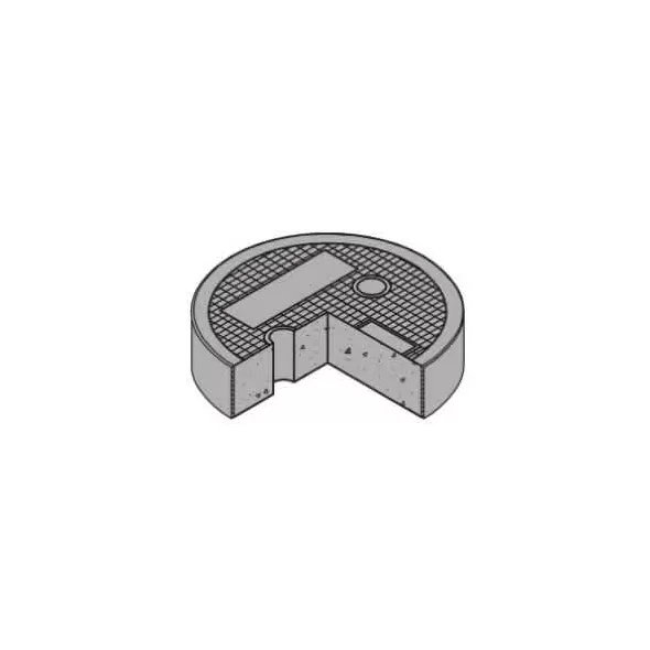 8-7/8" Dia x 2" H Round Concrete Gray Irrigation Light Duty For F08 Valve Boxes Flush Valve Box Lid | CRSF08RIRRIGATE