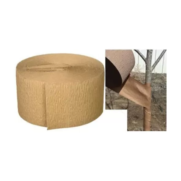 150' x 4" x 0.024 to 0.03" Wood Pulp Brown/Wax Coated Paper Tree Wrap | TREWRAPBP4150