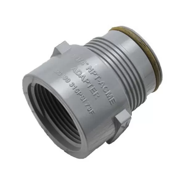 1-1/4" FNPT x Male Acme Light Gray Swing Joint Adapter | RBG125NPTACME