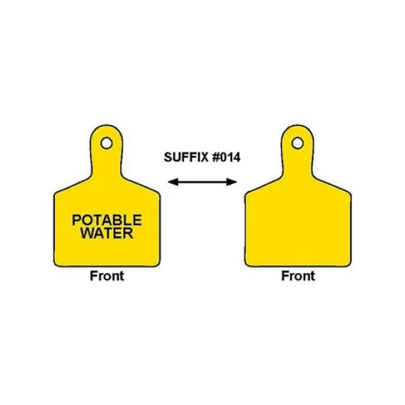 Yellow POTABLE WATER Thermoplastic Polyurethane (TPU) Single Sided Valve Identification Tag | CSTIDMAXY1PW014