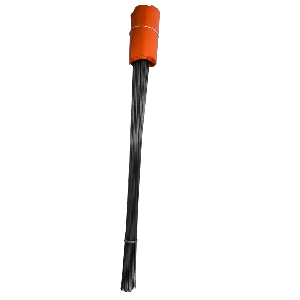 4" x 5" x 21" Vinyl Orange 100/Bundle Wire Staff Marking Flag | FLG4X5ORANGE