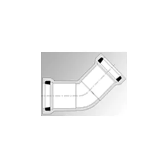 3" Gasketed PVC SDR-21 45 Degrees 1-Piece Bend | HRP122030