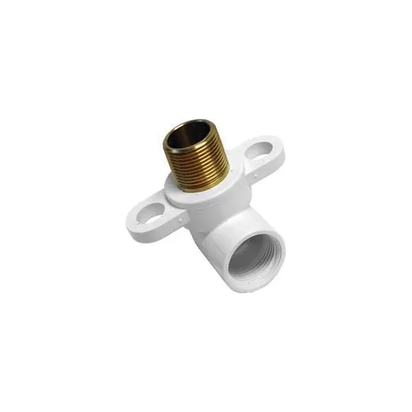 1-1/2" Male White Brass/PVC Swing Joint Stabilizer Elbow | LSCG001022