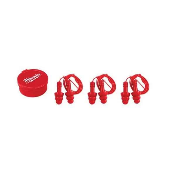26 dB Silicone Red with Cord Reusable Corded Ear Plug | MKE48733151