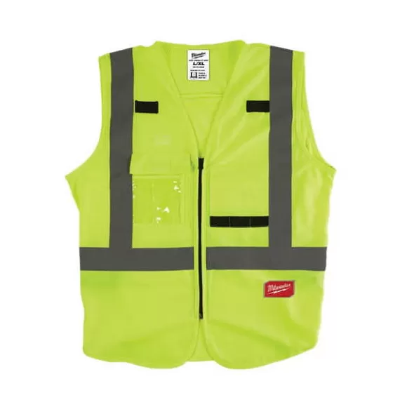 Large/Extra Large Polyester Yellow High Visibility Type R Class 2 Safety Vest | MKE48735022