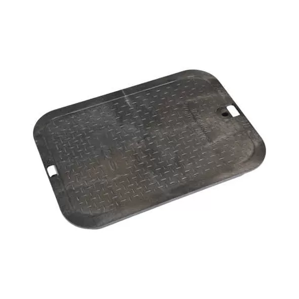 14" x 19" Rectangular Black Irrigation Control Valve Pro-Spec Valve Box Cover | NDB313CBLK