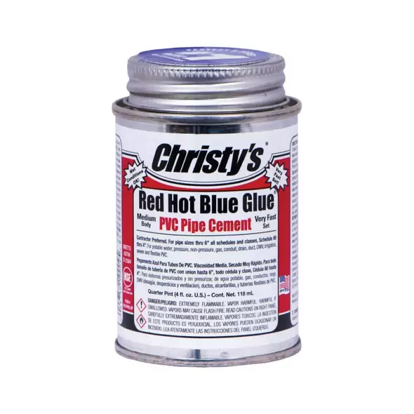 1 pt Metal Can Deep Blue PVC Cement | CSTRHRHBGPT24