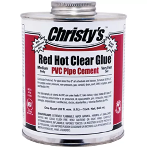 1 qt Can Clear Low VOC Medium PVC Cement | CSTRHRHCVQT