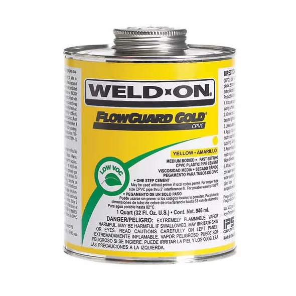 1 pt Metal Can Yellow FlowGuard Gold Series Low VOC CPVC Cement | IPSFGMYPT