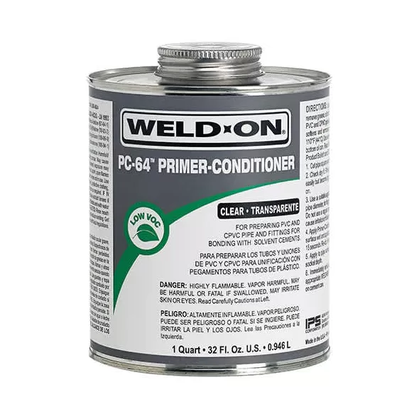 1 Gallon Can Purple Liquid PC-64 Low VOC For PVC and CPVC Pipe and Fittings PVC Primer | IPSPC64GAL