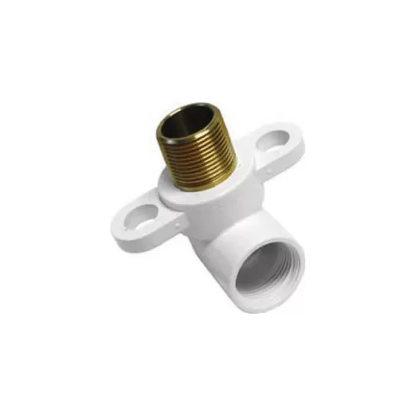 1-1/2" Male White Brass/PVC Swing Joint Stabilizer Elbow | LSCG001022
